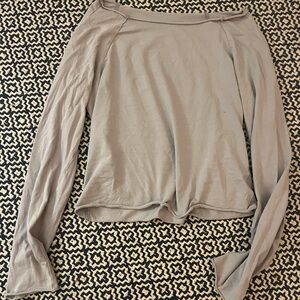 Grey off the shoulder thirfted